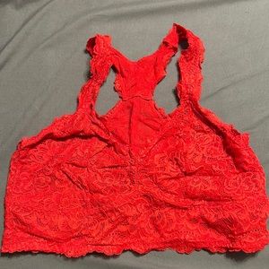 Torrid red lace bralette